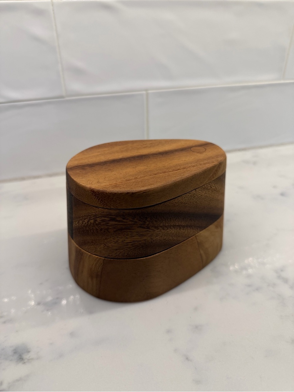 Handcrafted Wooden Trinket Box - Warm Brown